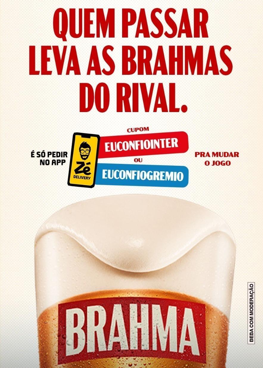 Gre-Nal vale vaga, rivalidade e cerveja grátis: Brahma desafia as torcidas a provarem que confiam no seu time