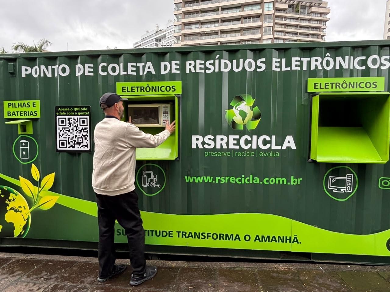 Porto Alegre ganha novo ponto permanente para descarte de lixo eletrônico no Parque Germânia