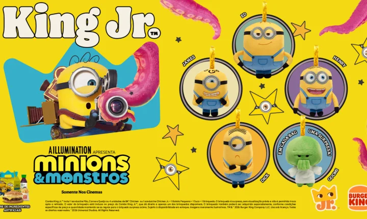 Burger King lança coleção surpresa dos Minions inspirada em novo filme da franquia