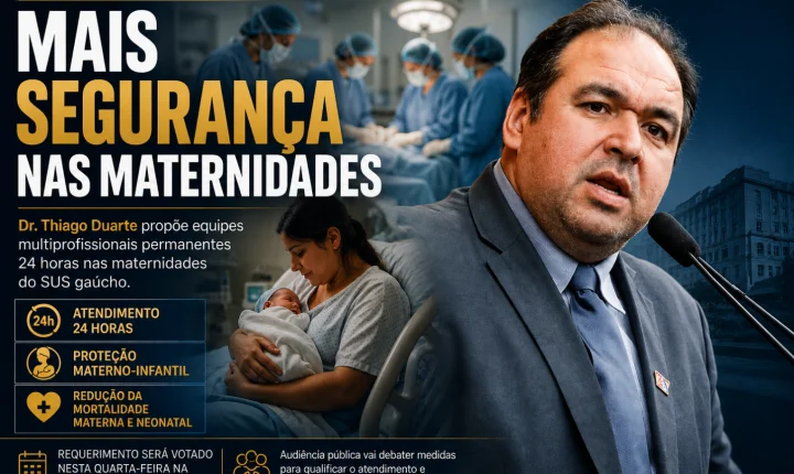 Dr. Thiago Duarte propõe equipes permanentes nas maternidades do SUS no Rio Grande do Sul