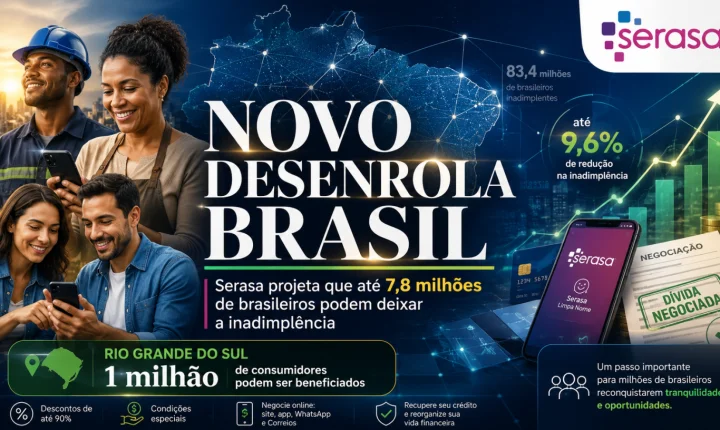 Estudo da Serasa projeta que Novo Desenrola Brasil pode retirar até 7,8 milhões de brasileiros da inadimplência