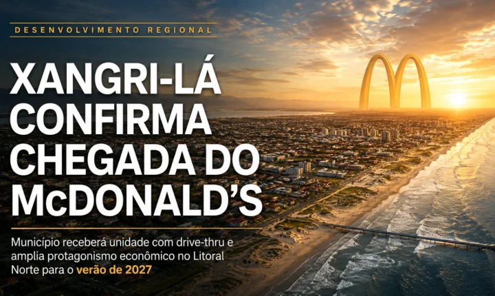 Xangri-Lá confirma chegada do McDonald’s e anuncia primeiro drive-thru do Litoral Norte para o verão de 2027